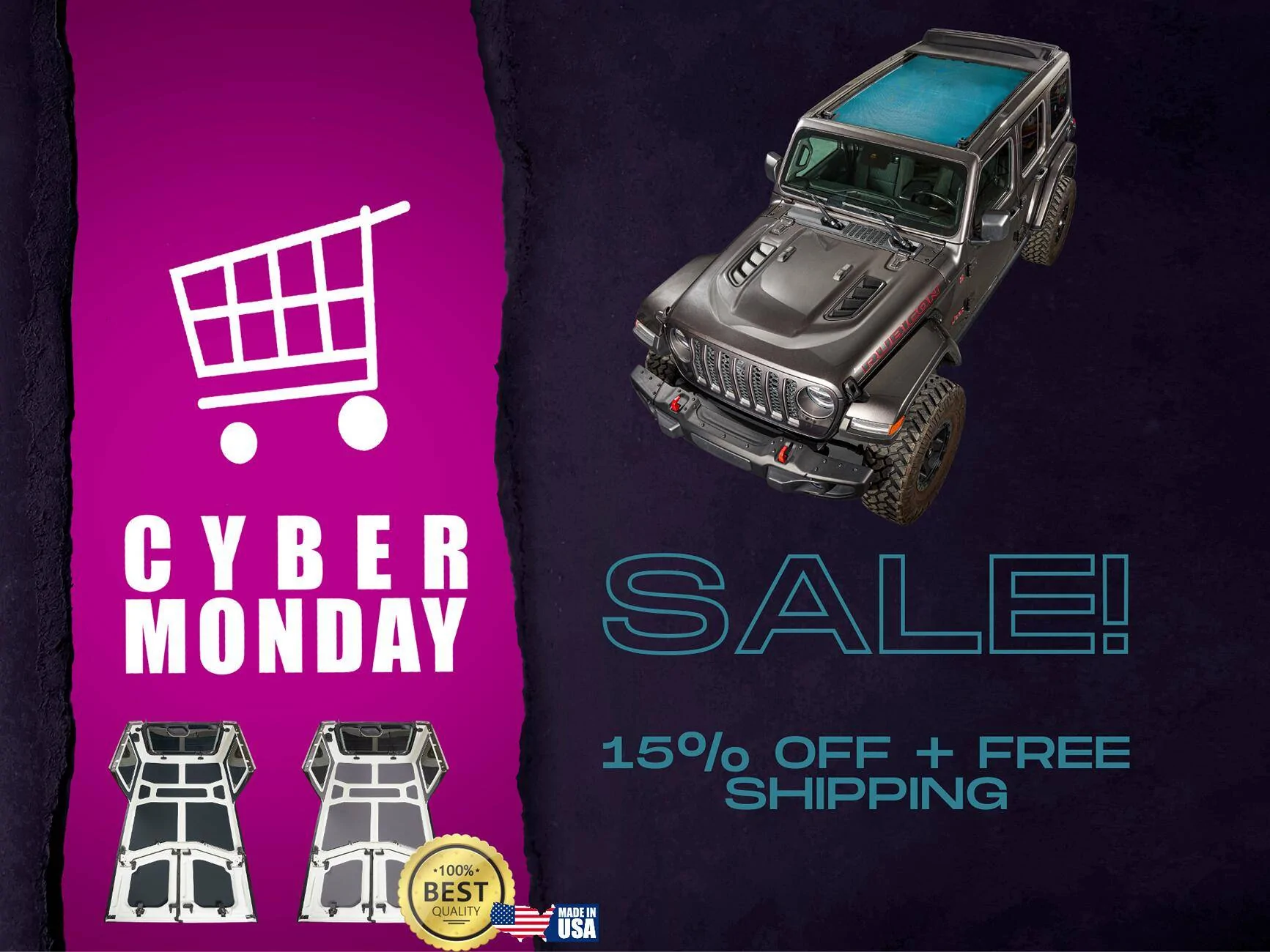 Jeep Gladiator 🚀 Cyber Monday MADNESS: 15% Off + FREE Shipping on Hothead Headliners! 🚀 forum-post-cyber-monday-2024-jpg