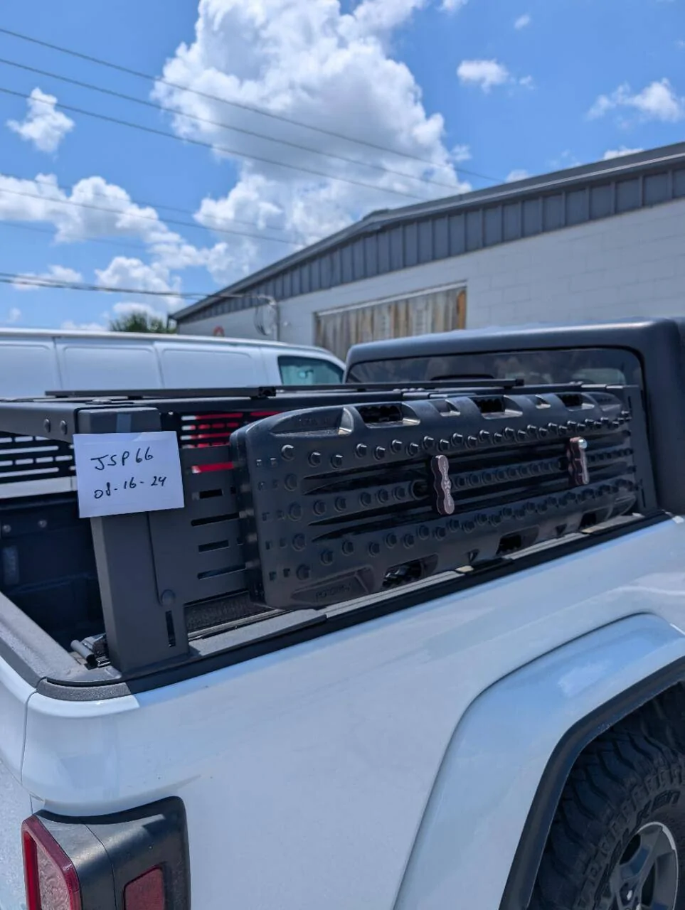 Jeep Gladiator Rebel Offroad ½ height XPLOR Bed Rack (Black hardware) PXL_20240816_171137438