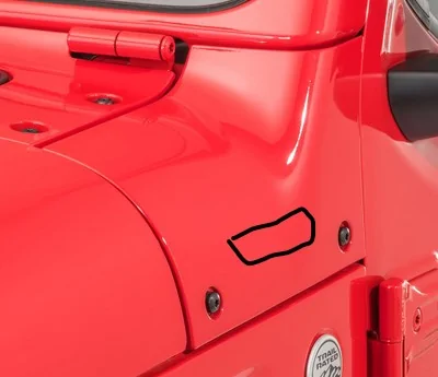 Jeep Gladiator Anderson connector on side cowling cowling