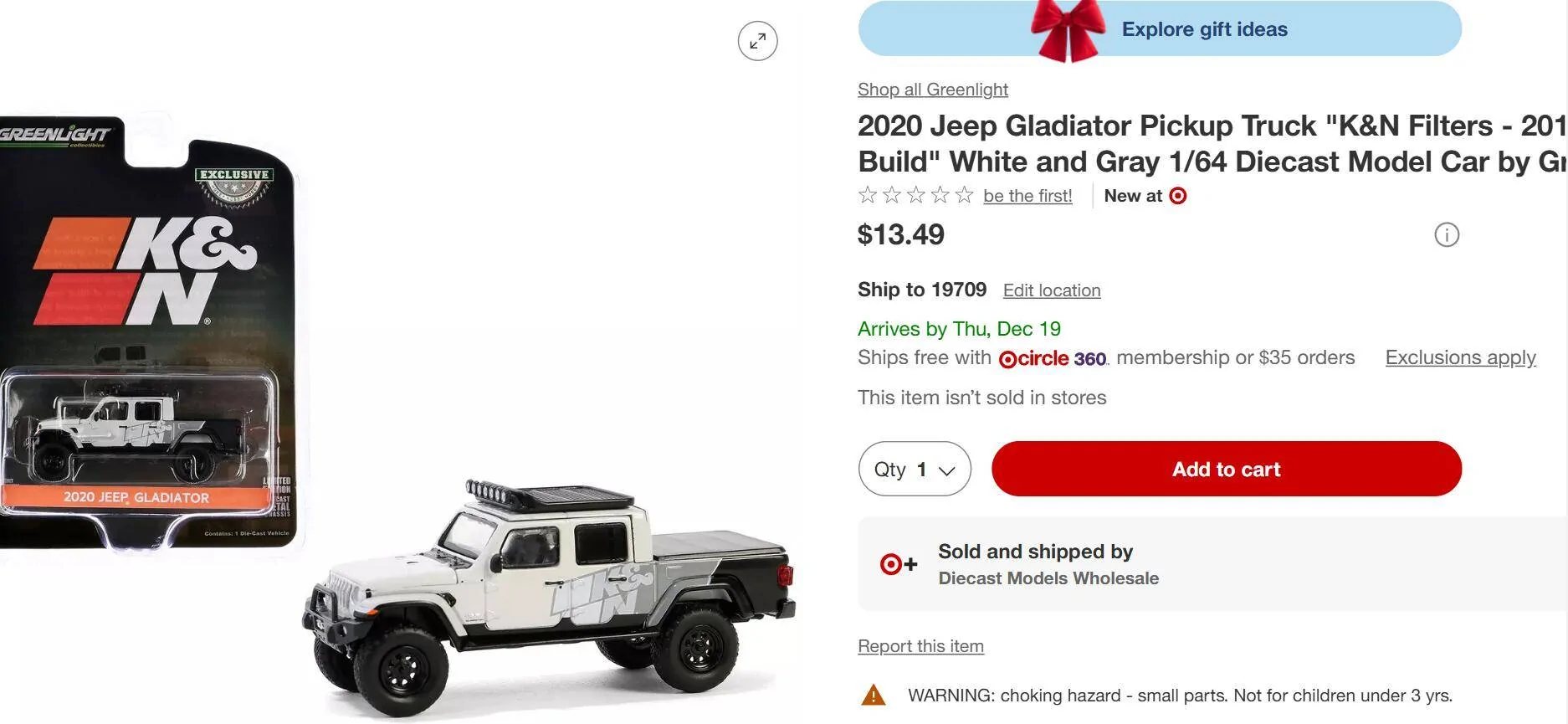Jeep Gladiator New Gladiator Hotwheels at Target 1733963731211-lh