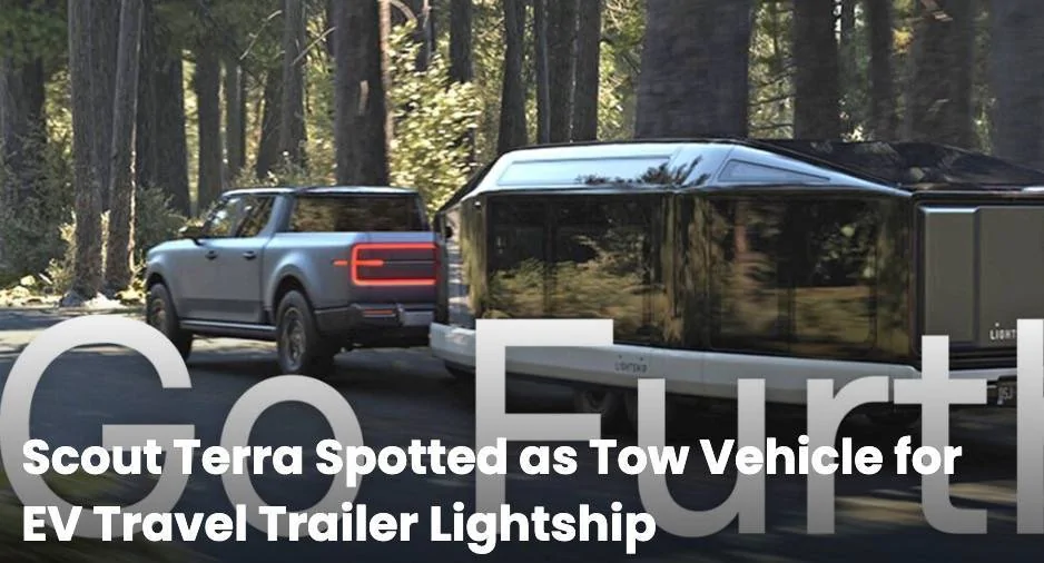 Jeep Gladiator Official: Scout EV Pickup & SUV debut w/ Gas Range Extender, 4x4, BOF, Lockers, Sway Bar Disconnect -- All Specs, Wallpapers, Videos scout-terra-pickup-towing-trailer-jpg