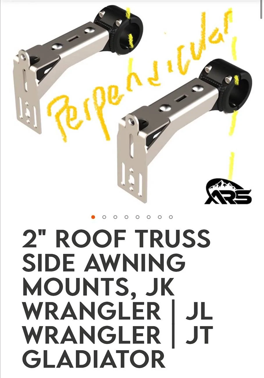 Jeep Gladiator 270 Awning on Adventure Rack Systems BakPak Rack REAJ6044