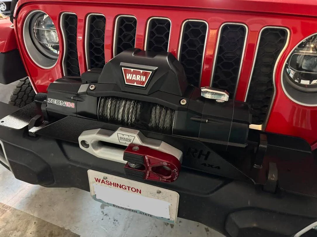 Jeep Gladiator Rock Hard Winch Plate installed