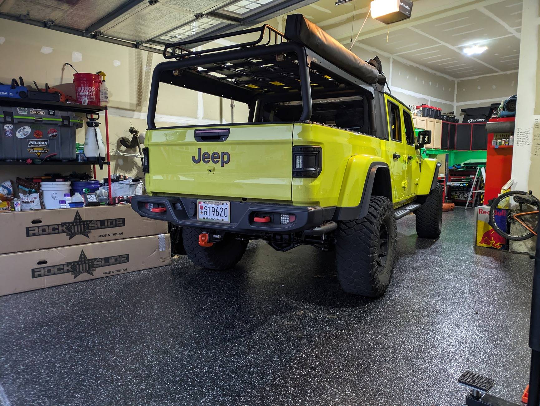 Jeep Gladiator 270 Awning on Adventure Rack Systems BakPak Rack PXL_20241215_213859292.MP