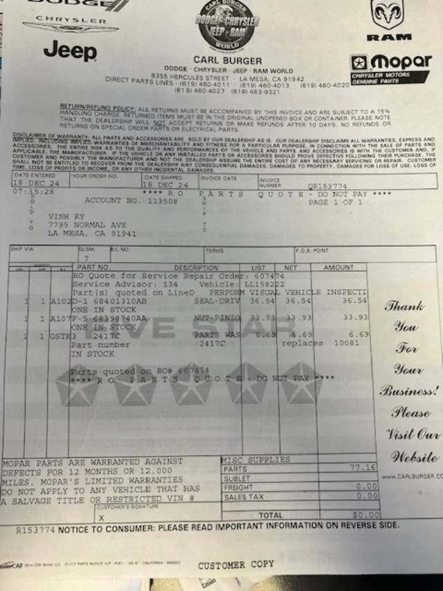 Jeep Gladiator Rear Axle Seal Install Question thumbnail