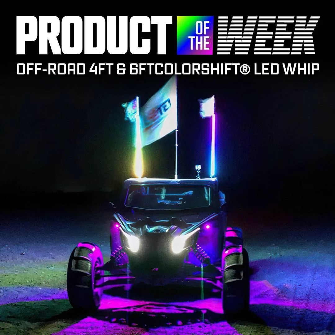 Jeep Gladiator Product of the Week: Off-Road ColorSHIFT® LED Whips POTW-LEDwhip-squar