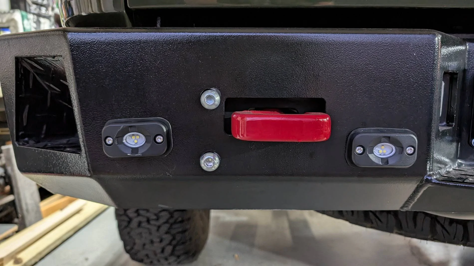 Jeep Gladiator Adding flush mount lights to rear bumper PXL_20241230_223311413.MP