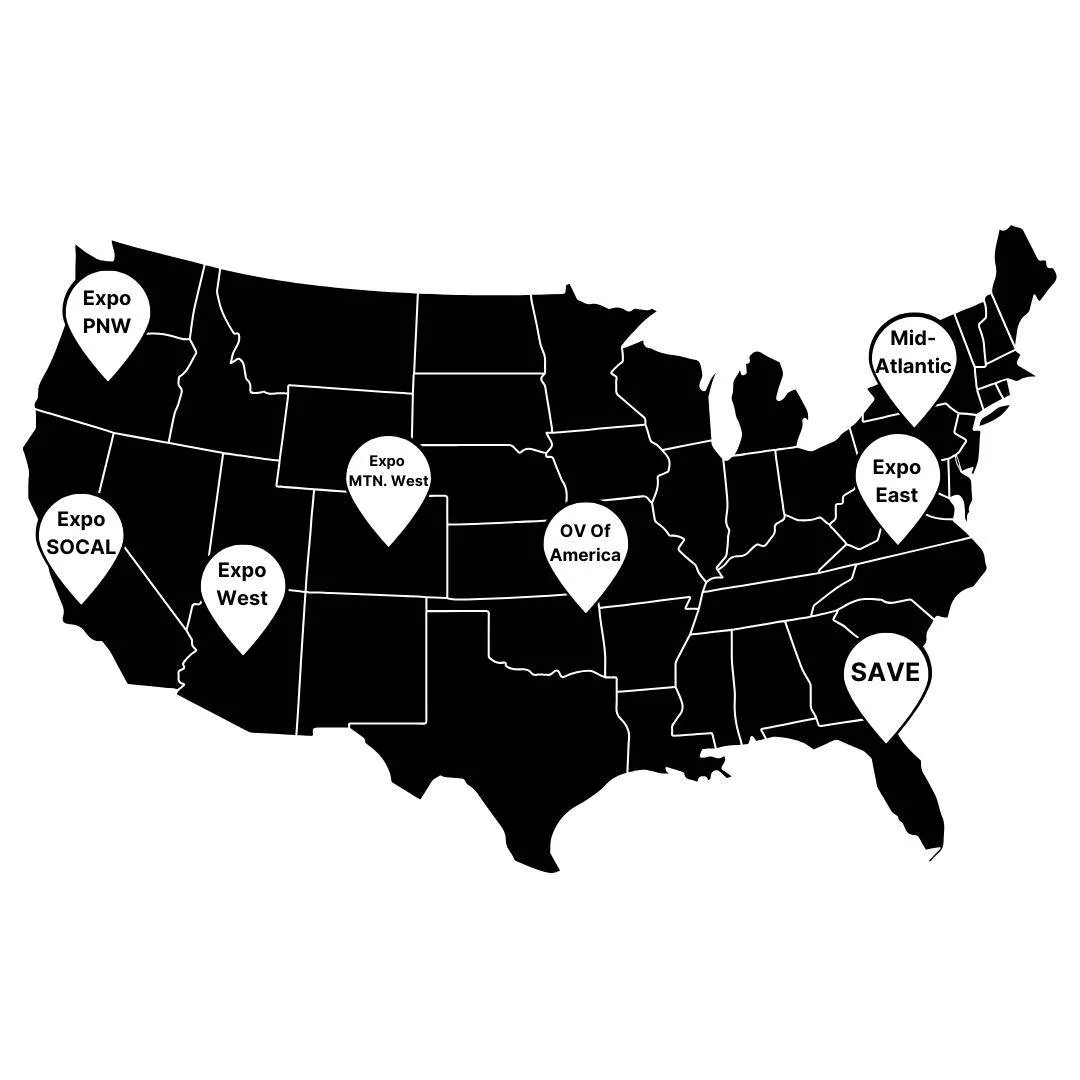 Jeep Gladiator 2025 Trip Recommendations...Where are you going? 2025 Expo Map-2