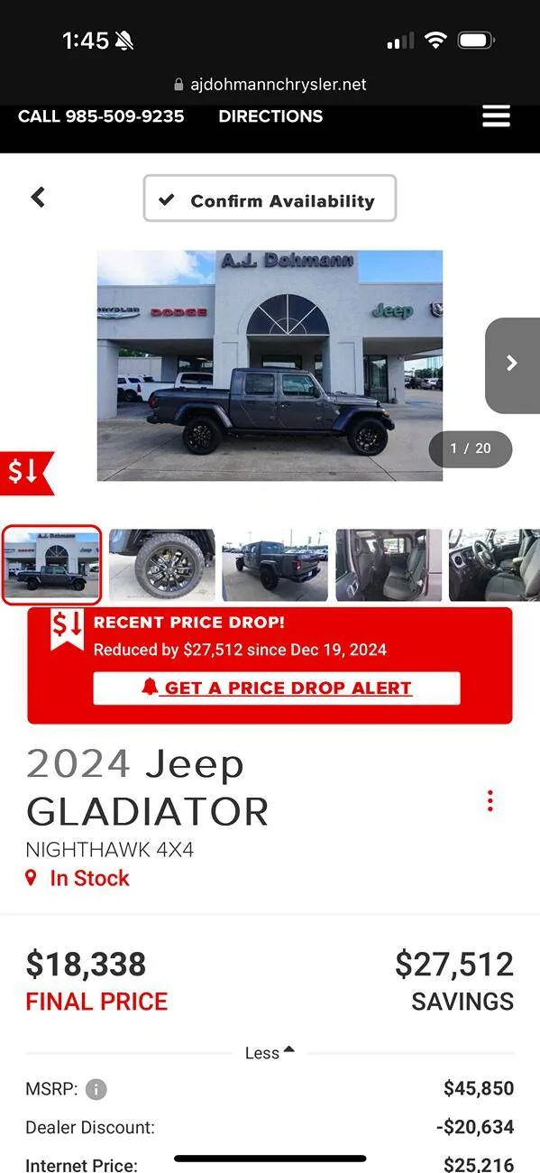 Jeep Gladiator What kind of discounts are people getting on new Gladiators nowadays? IMG_4009
