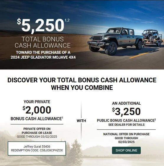 Jeep Gladiator What kind of discounts are people getting on new Gladiators nowadays? 1736605408985-wr