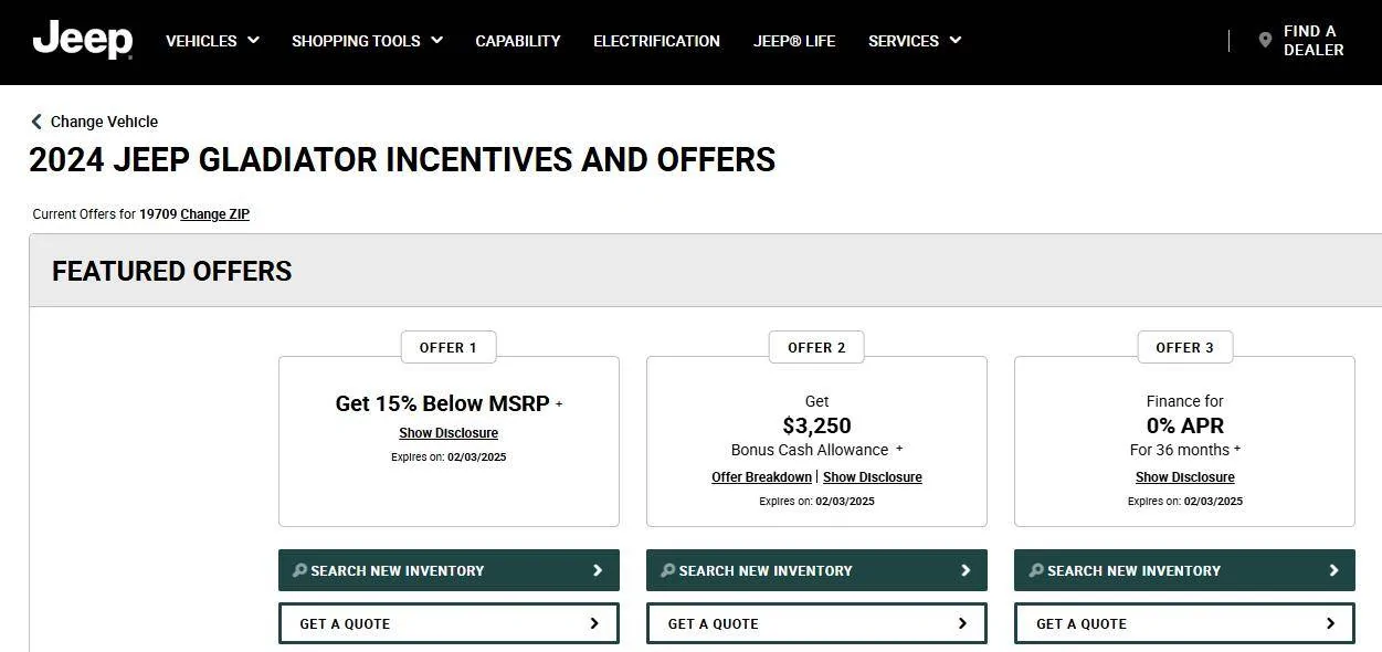 Jeep Gladiator Wow crazy prices on Gladiators 1736609473052-sm