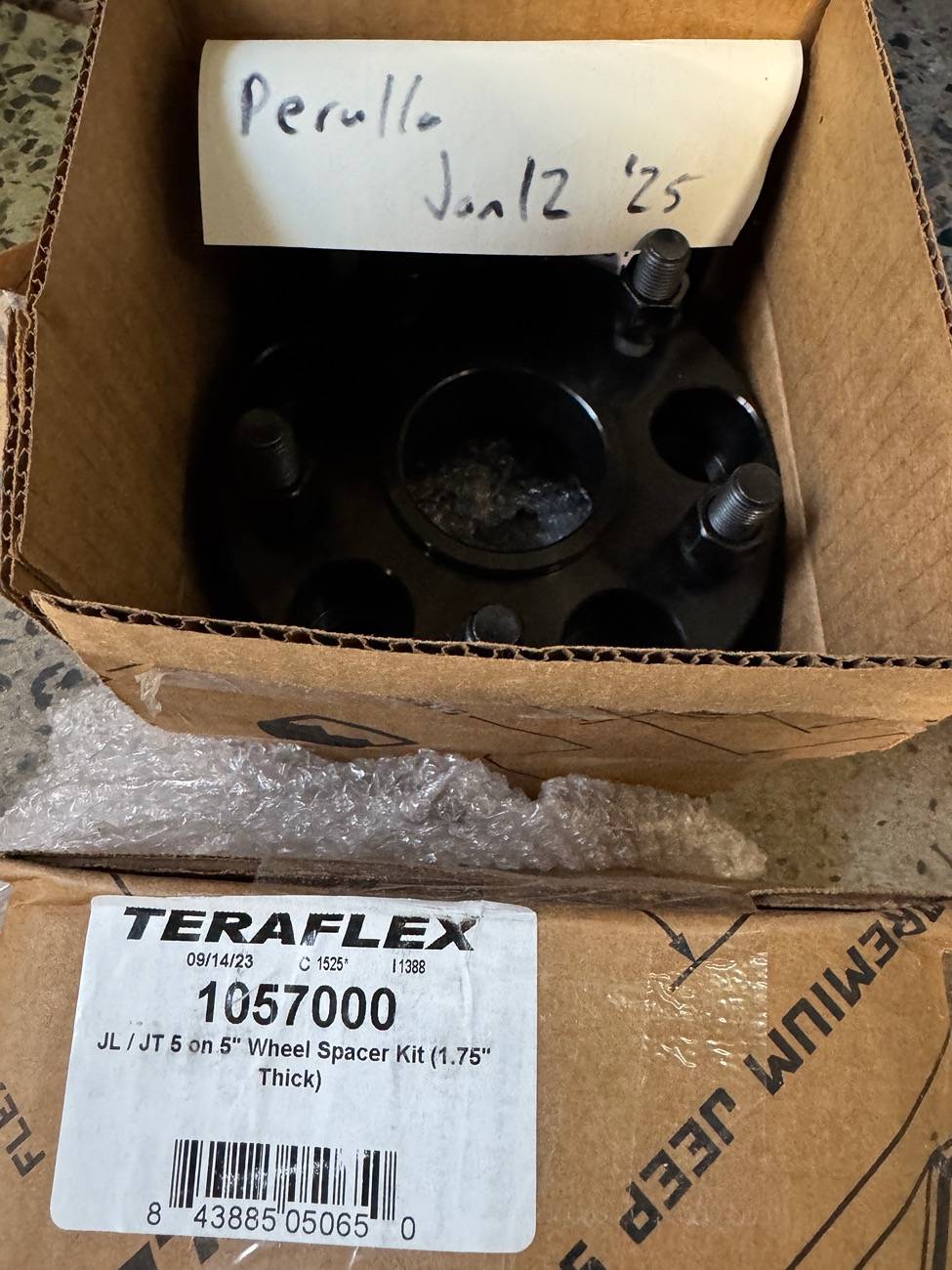 Jeep Gladiator Price drop: $120 Set of 4 Teraflex 1.75” 5 on 5” wheel spacers IMG_5504