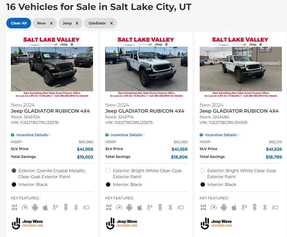 Jeep Gladiator Wow crazy prices on Gladiators 1736785926538-nf