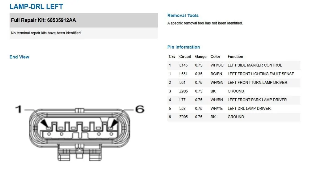 Jeep Gladiator Anybody use this running/DRL light pigtail? DRL LEFT