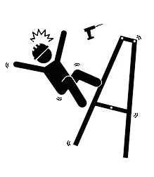 Jeep Gladiator O man-falling-off-ladder-with-drill