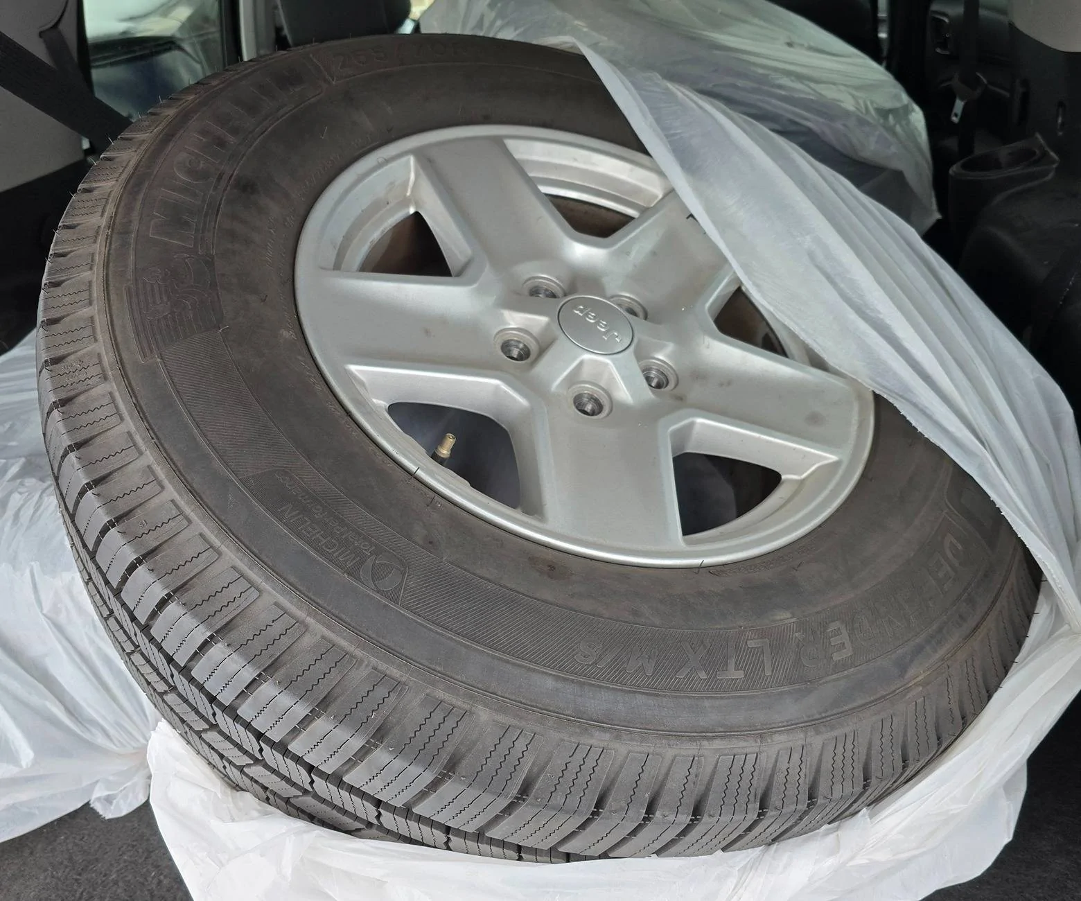 Jeep Gladiator REDUCED - 17" Michelin Defender LTX M/S tires w/Wheels - $300 - 0nly 10K Miles on them 20250108_151910
