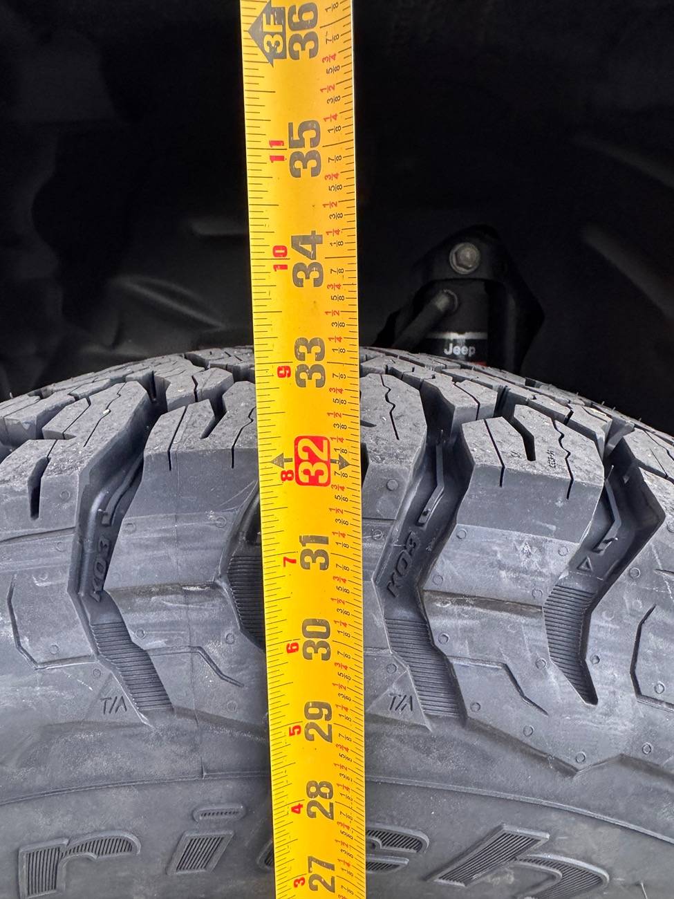 Jeep Gladiator 295/70/17 BFG KO3 installed on stock 7.5” rims on Gladiator Mojave IMG_0128