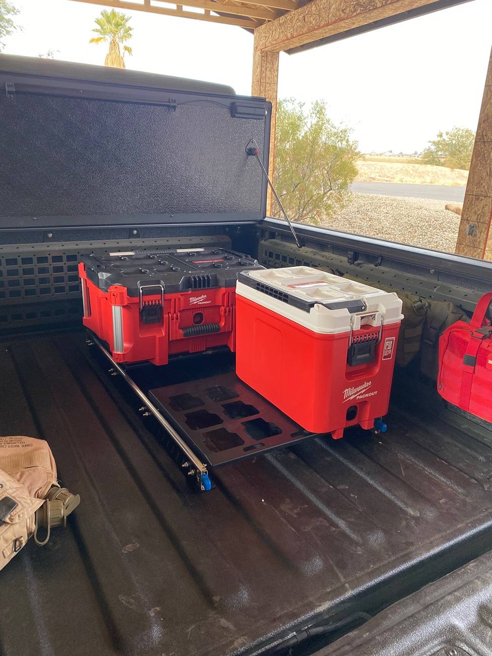 Jeep Gladiator Packout box slider rack, bed storage IMG_8783