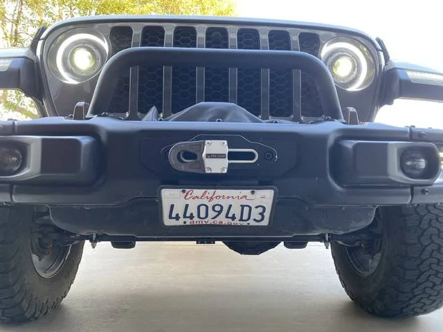 Jeep Gladiator Factory Steel Bumper - No Drill License Plate Frame IMG_8825