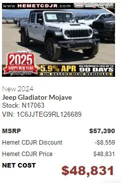 Jeep Gladiator Yes, 35.5% off a Jeep Gladiator 1738098943773-kr