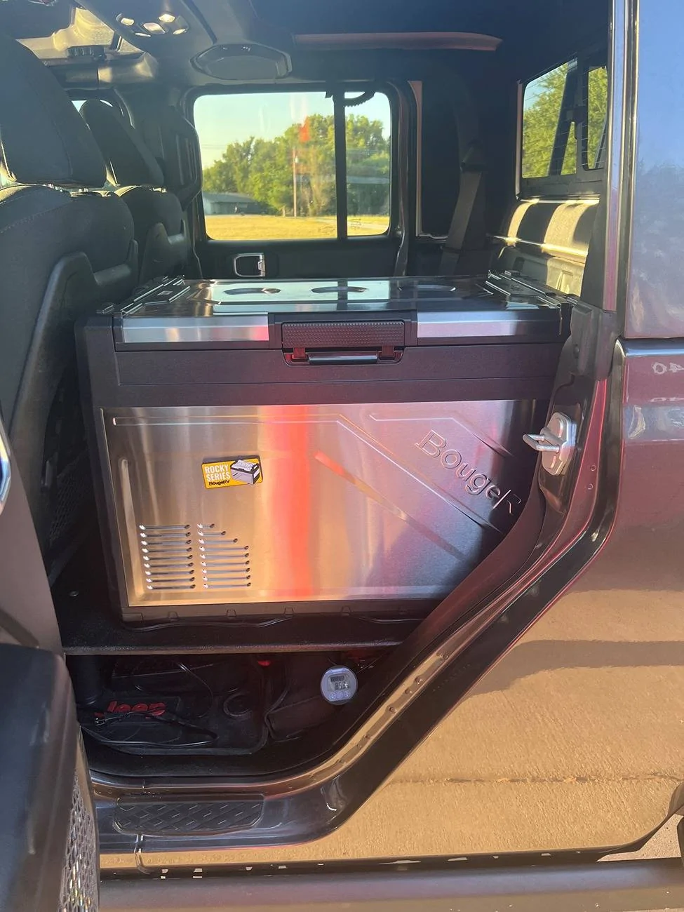 Jeep Gladiator Who's running a fridge in the back seat? Fridg