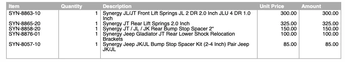 Jeep Gladiator WTB 2024+ Mojave X OEM springs Screenshot 2025-01-30 at 12.04.07