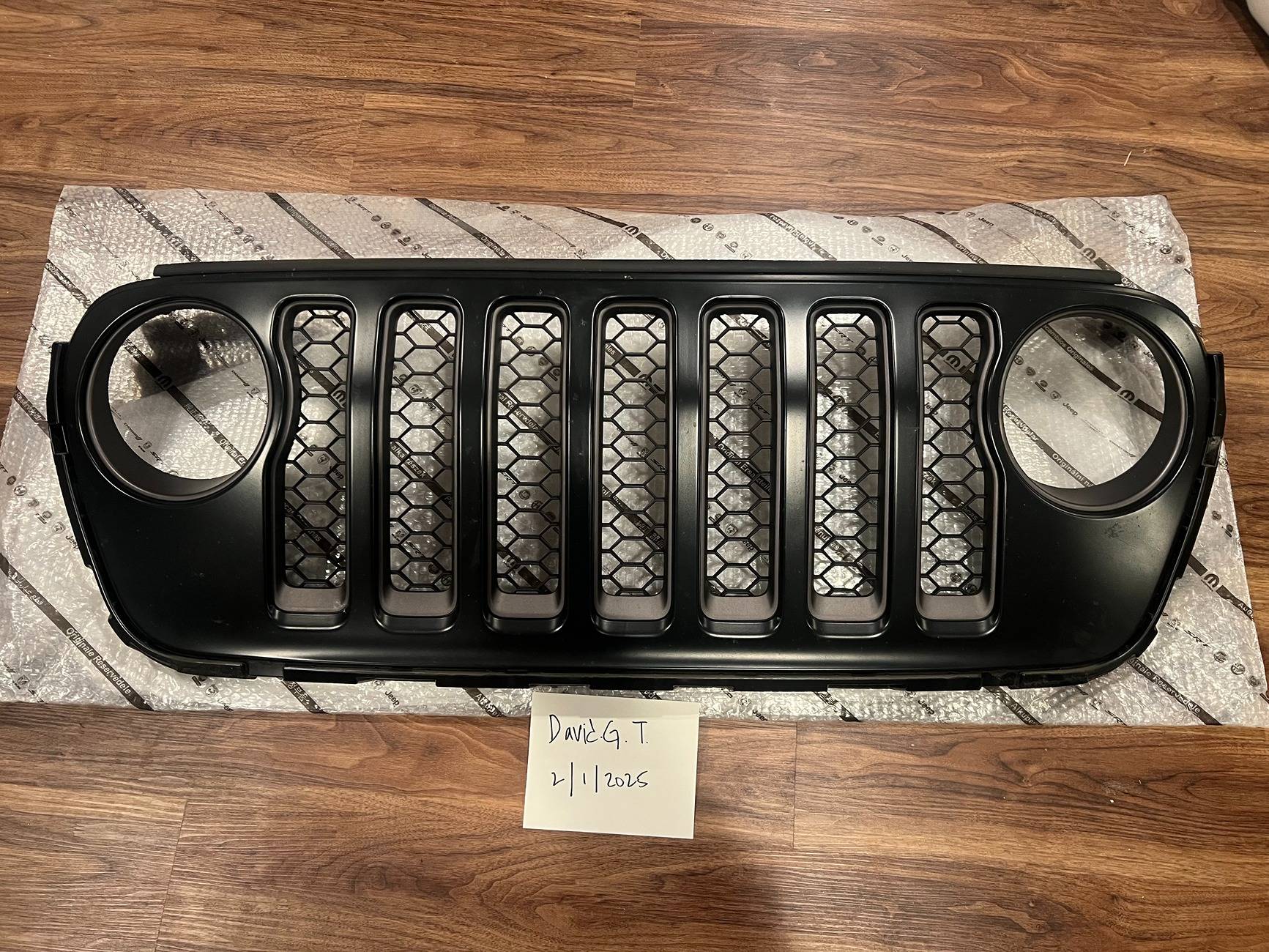 Jeep Gladiator FS: Mopar OEM Matte Black Grill & Rugged Ridge Headlight Guards IMG_6600