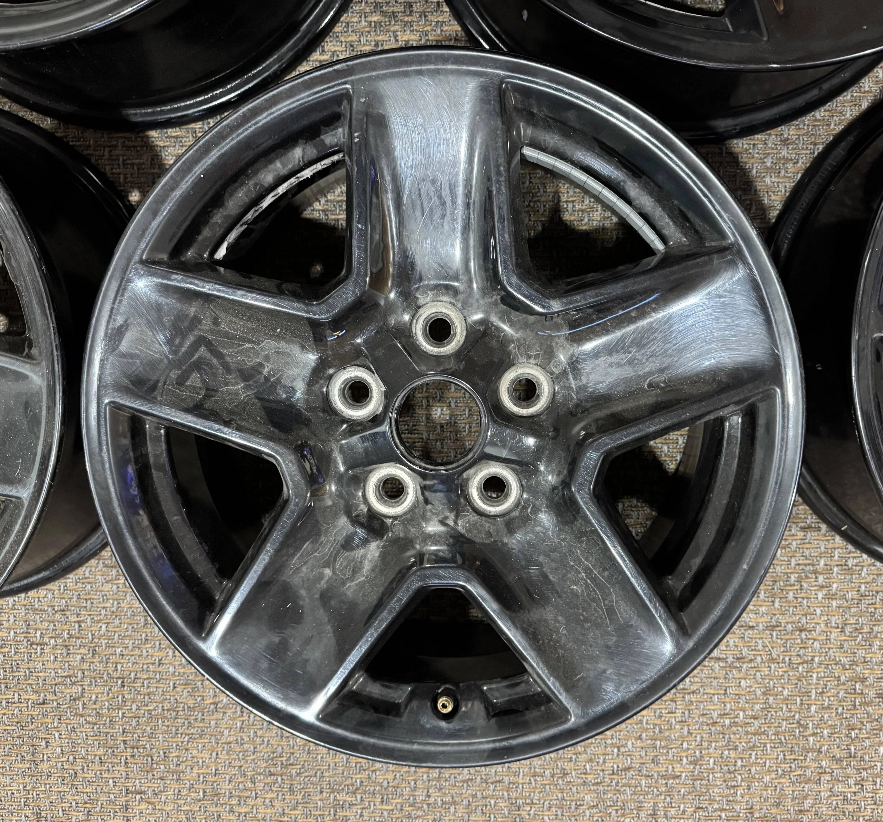 Jeep Gladiator Jeep Black Wheel 17x7.5 Set of 5 IMG_3200