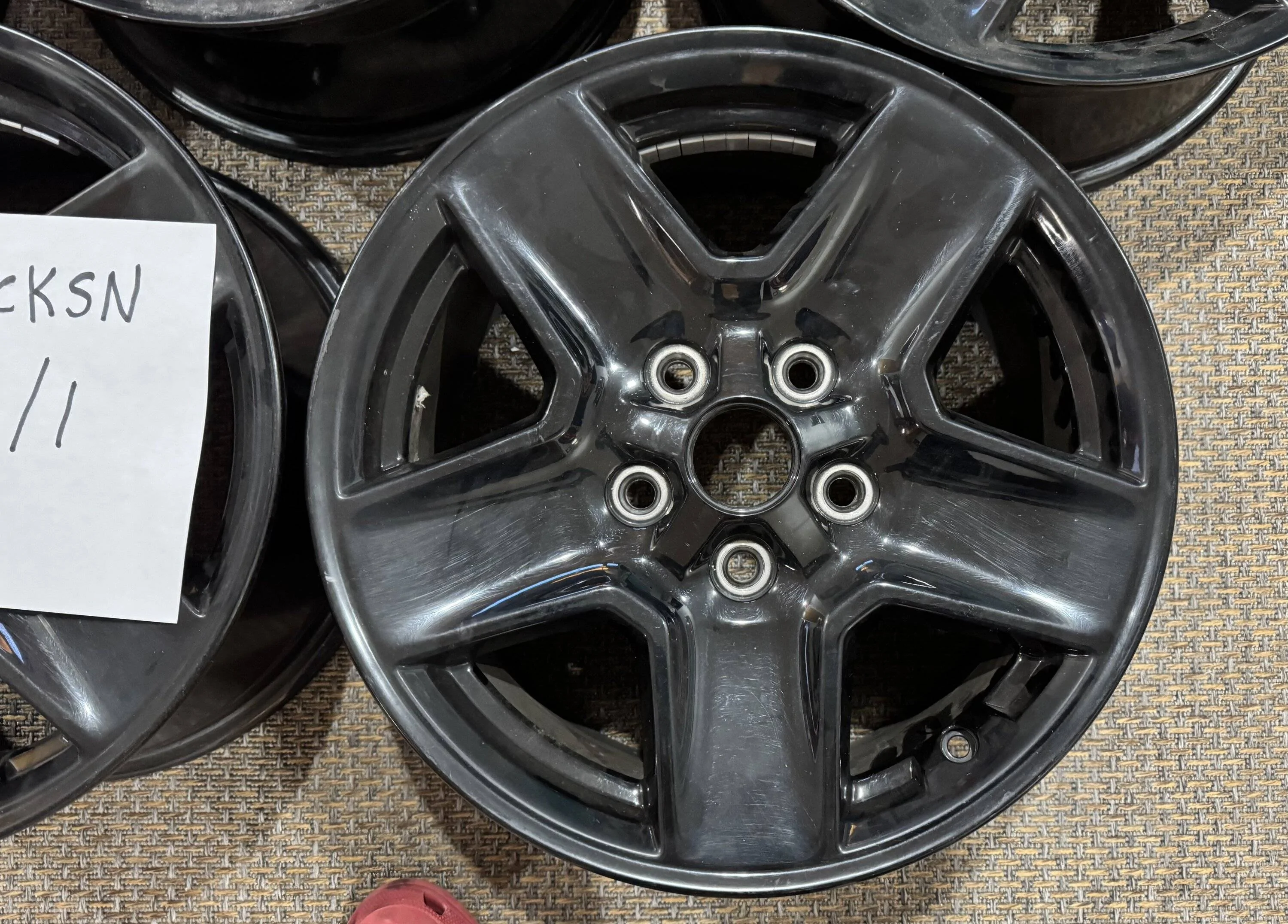 Jeep Gladiator Jeep Black Wheel 17x7.5 Set of 5 IMG_3202
