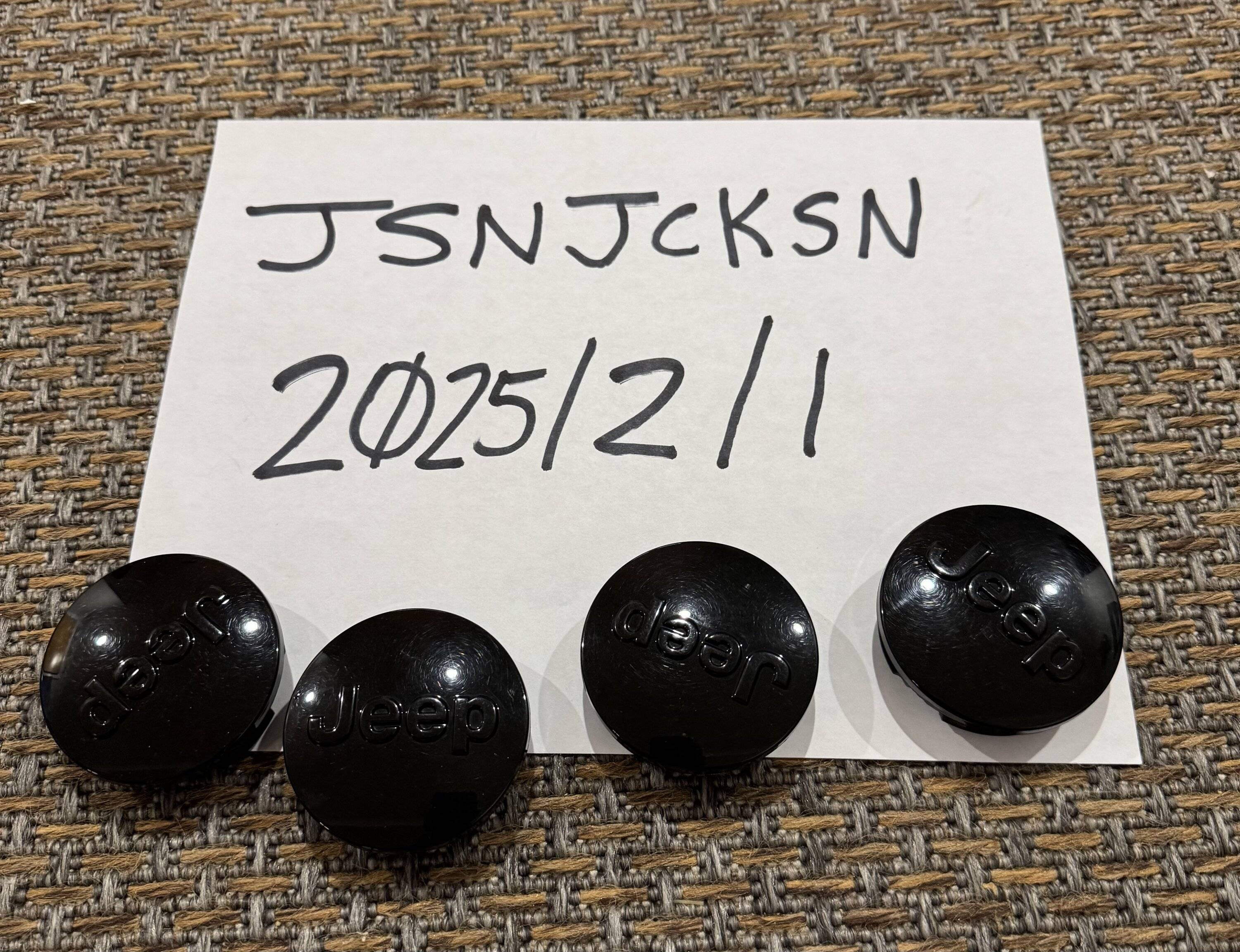 Jeep Gladiator Jeep Black Wheel 17x7.5 Set of 5 IMG_3205
