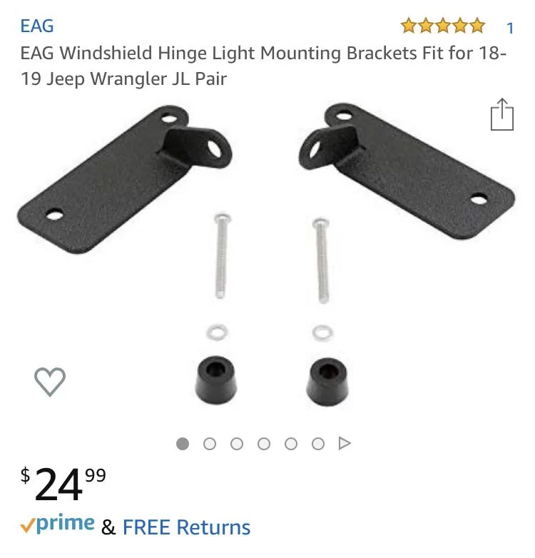 Jeep Gladiator Side Light Mounting Brackets (hood) 7C8B7AFE-47BC-427E-A6F0-2AAC64B208DC