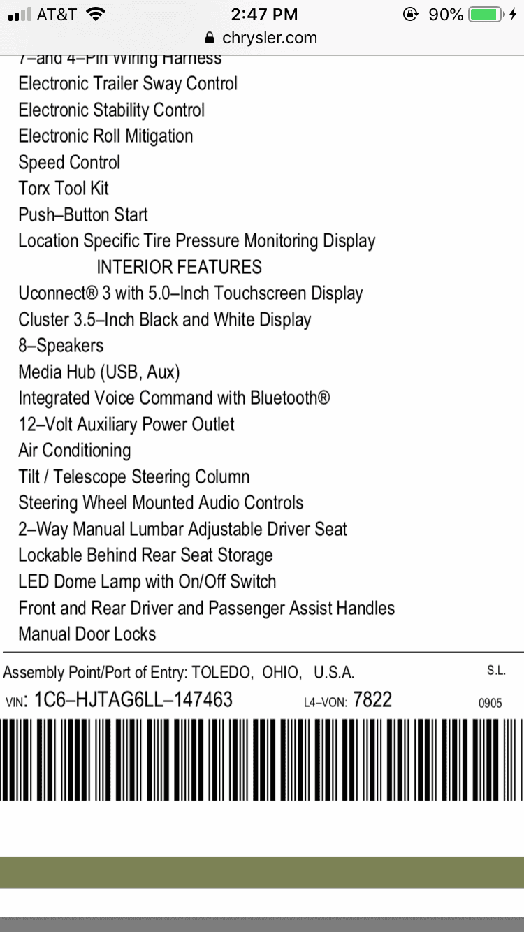 Jeep Gladiator Base Sport has arrived- not a Sport S 3F582A32-5870-4845-A23F-58B4476930EC