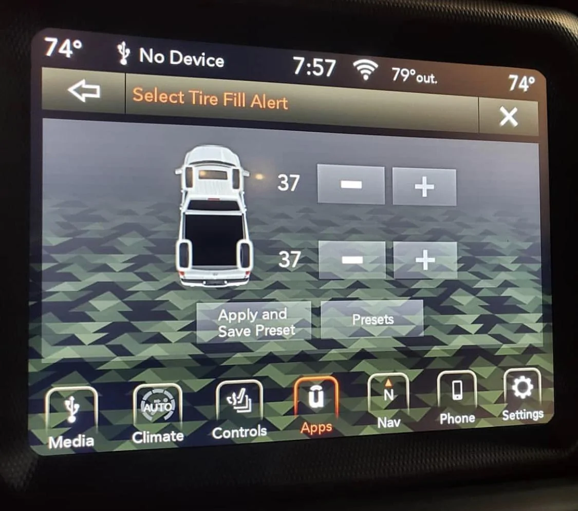 Jeep Gladiator Tire pressure warning reset?? CC73C083-9B55-4F9A-A045-18B19C937DEB