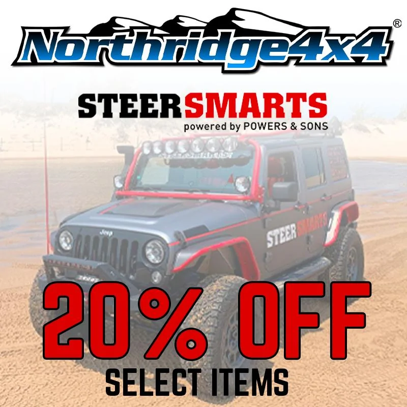 Jeep Gladiator FLASH SALE - Steer Smarts 20% off. SteerSmarts_Sal