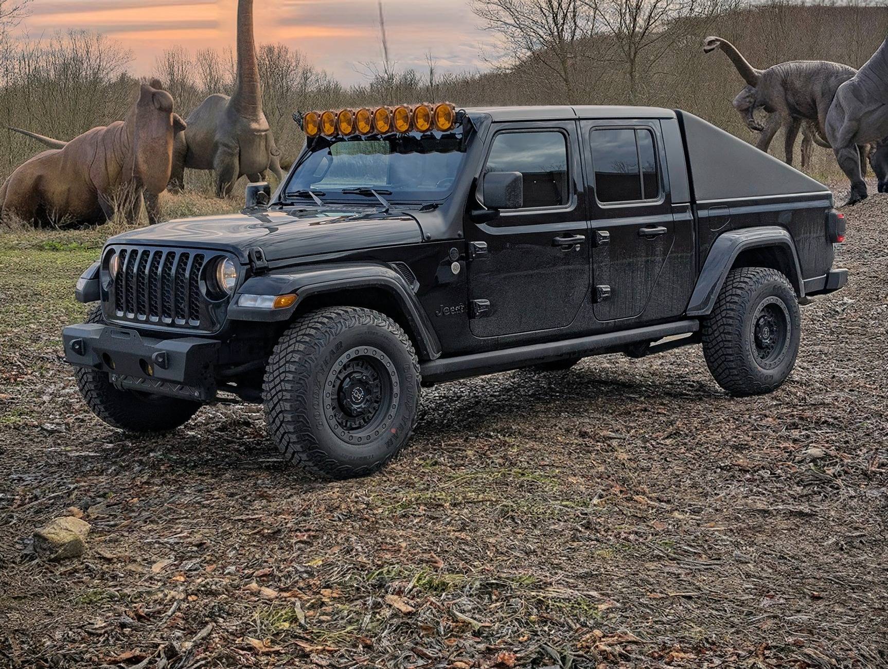 Jeep Gladiator Humvee style PZO fastback truck bed top DIY build PXL_20241227_191240508~2