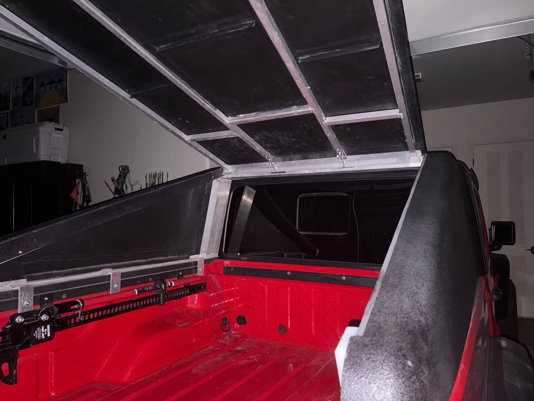 Jeep Gladiator Humvee style PZO fastback truck bed top DIY build IMG_2089