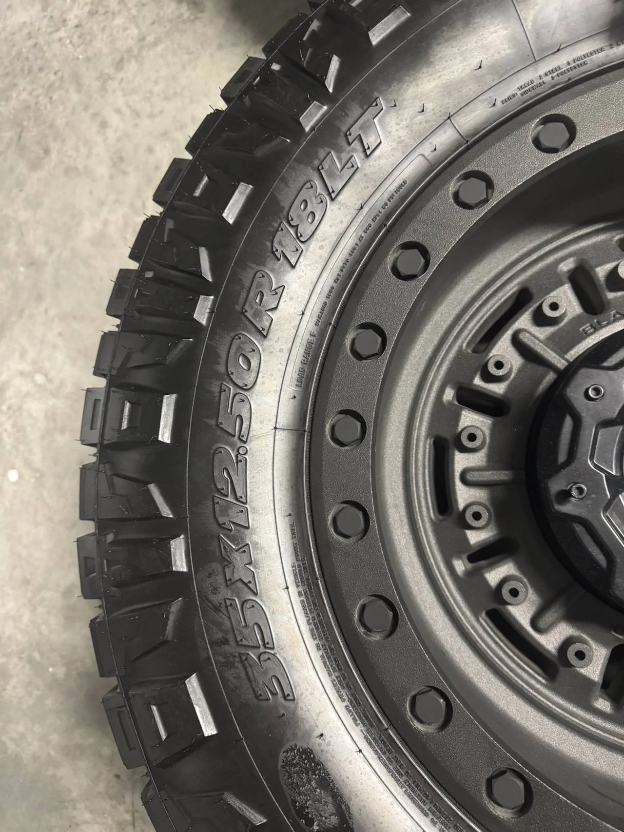 Jeep Gladiator FOR SALE (4) 18" BLACK RHINO ABRAMS GUNMETAL WHEELS + NITTO RIDGE GRAPPLER 35x12.5 TIRES + TPMS + BLACK LUG NUTS IMG_2304.HEIC_compressed