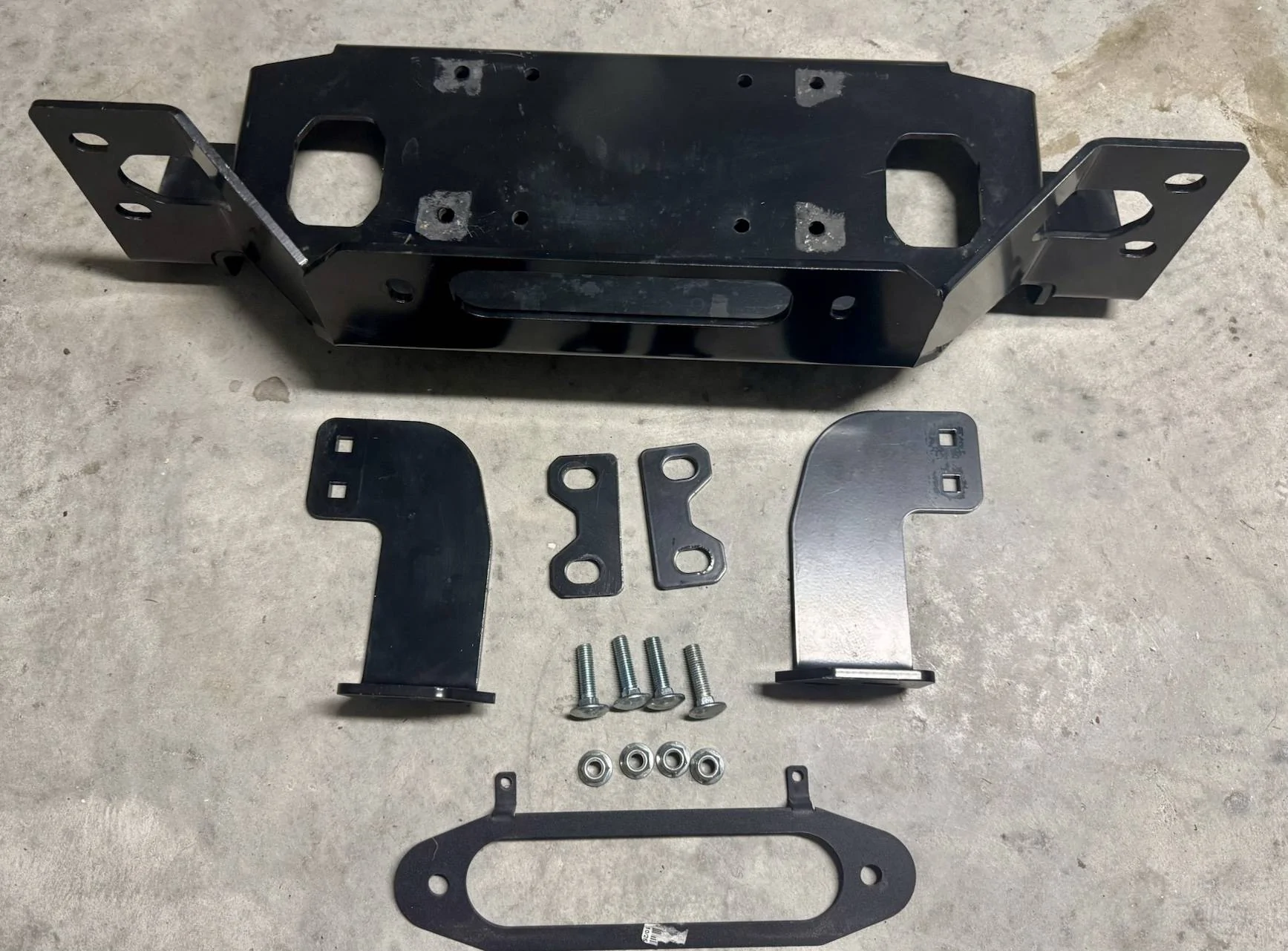 Jeep Gladiator FOR SALE WARN WINCH PLATE FOR GLADIATOR WRANGLER STEEL FRONT BUMPER 101255 IMG_2309.HEIC_compressed