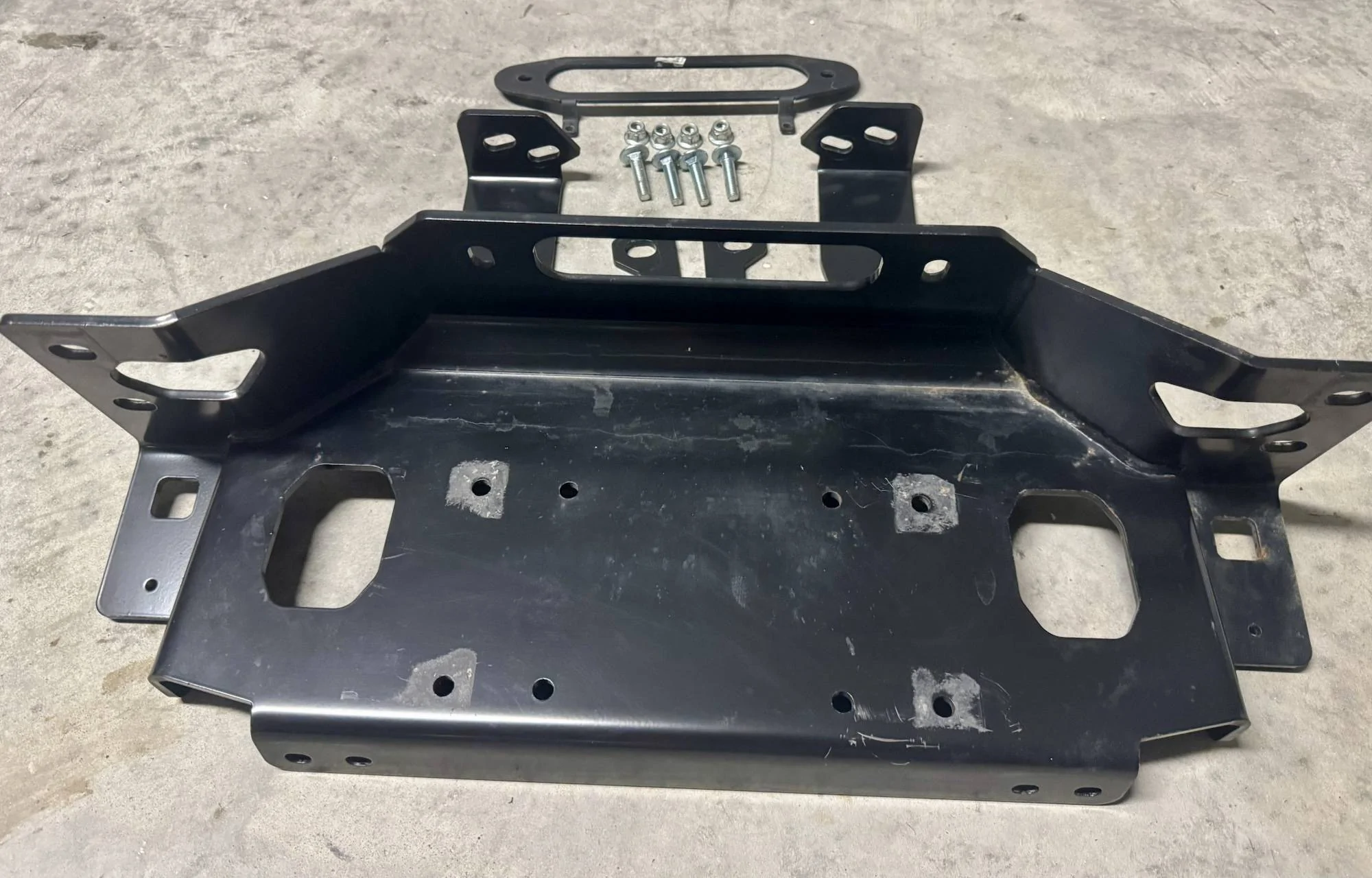 Jeep Gladiator FOR SALE WARN WINCH PLATE FOR GLADIATOR WRANGLER STEEL FRONT BUMPER 101255 IMG_2311.HEIC_compressed