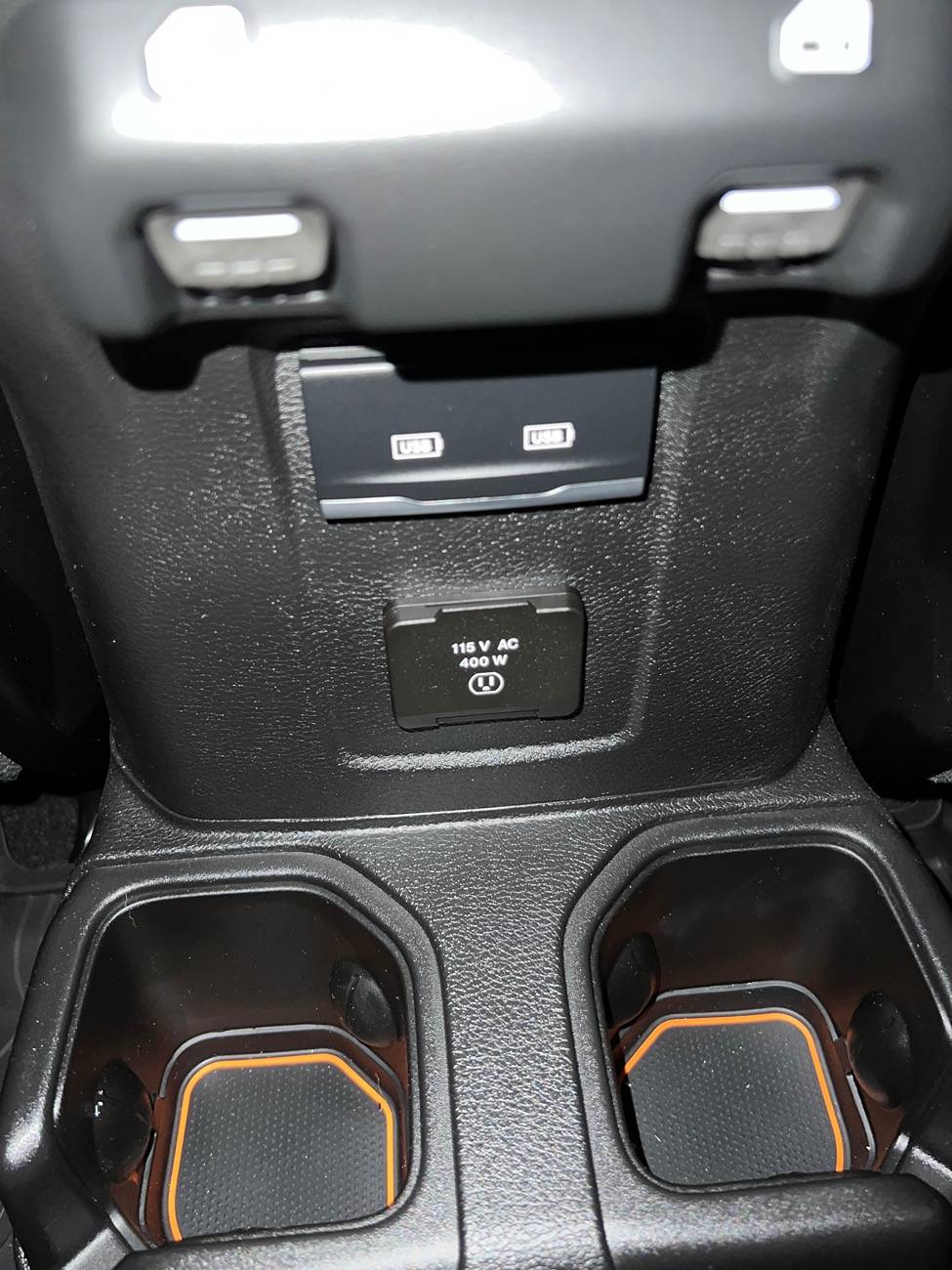 Jeep Gladiator 2024 Mojave X Add Bed 115v outlet IMG_1978