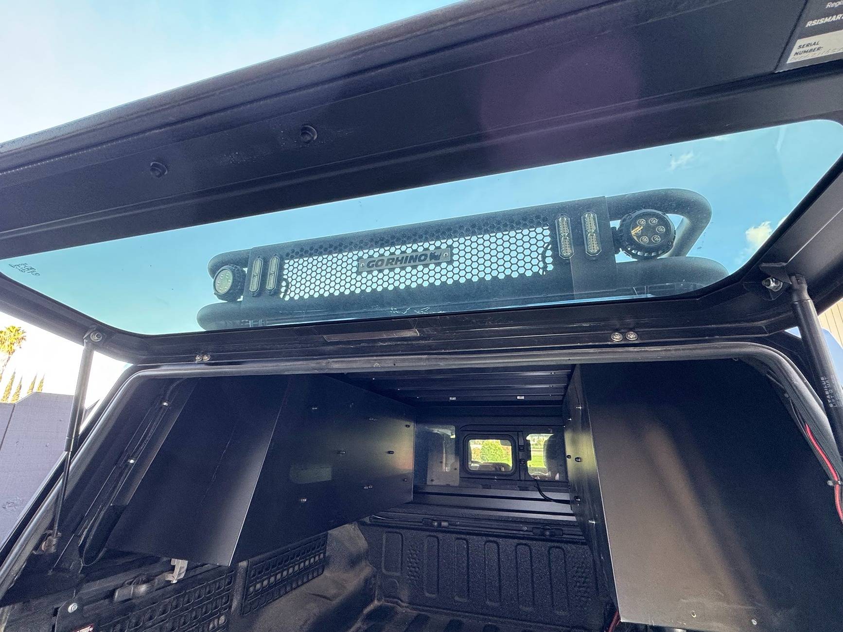 Jeep Gladiator RSI Smartcap camper shell with 2 full bins and cargo rack IMG_9701