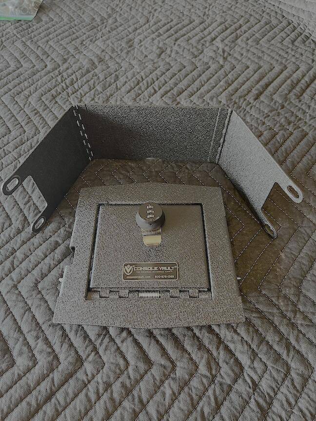 Jeep Gladiator ConsoleVault - In vehicle center console safe. 3 digit combo lock. Like new! Fits all Gladiators. $200 OBO IMG_1587