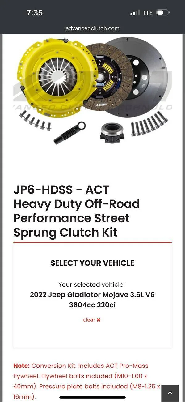 Jeep Gladiator ACT clutch JP6-HDSS with (2) new in box clutch disks $500 IMG_3689