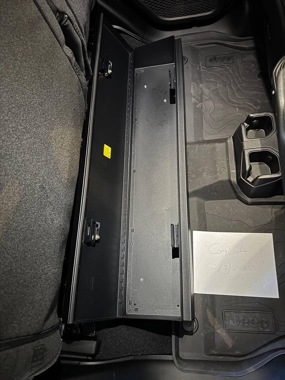 Jeep Gladiator Tuffy Underseat Steel Lock Box - Full Width IMG_5705
