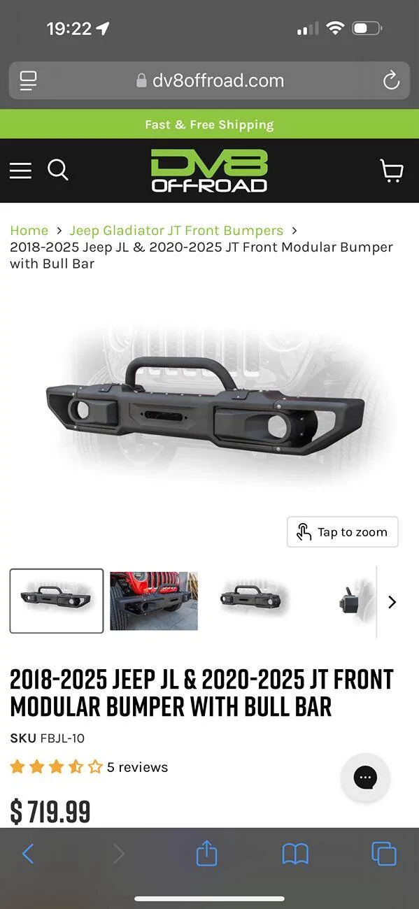 Jeep Gladiator ‘23 Jeep JT Willy Front skid plate Compatible with DV8 bumper IMG_6051
