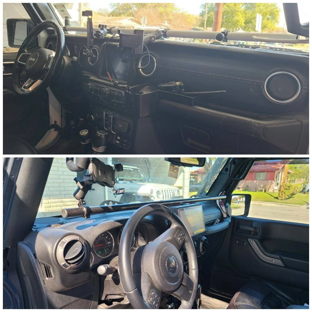 Jeep Gladiator Bulletpoint phone mount - driver vs passenger side 2021_11_28_11_10_33_326