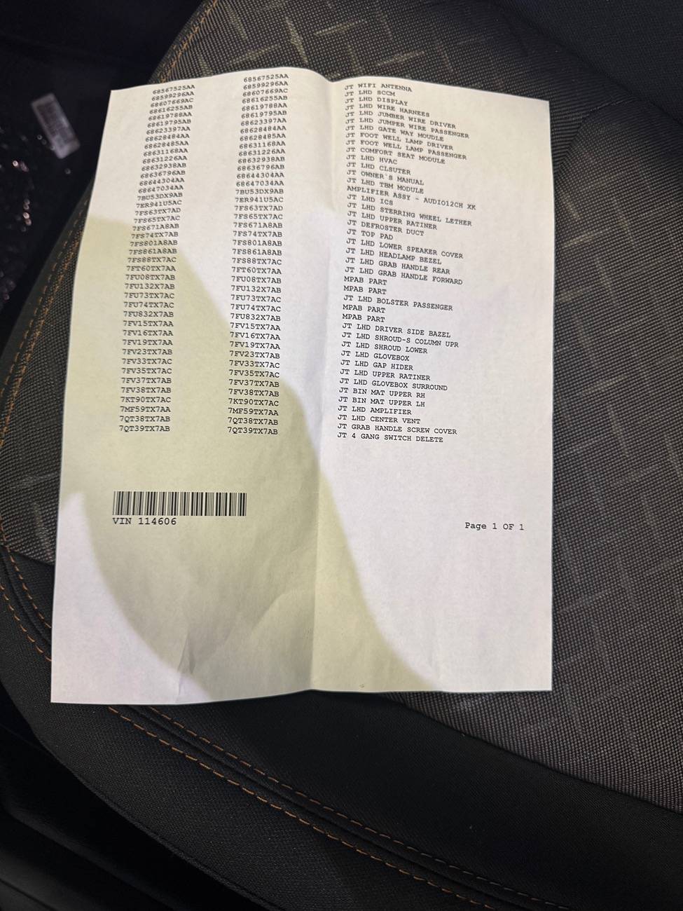 Jeep Gladiator Rebuild sheet in glove box? IMG_2373