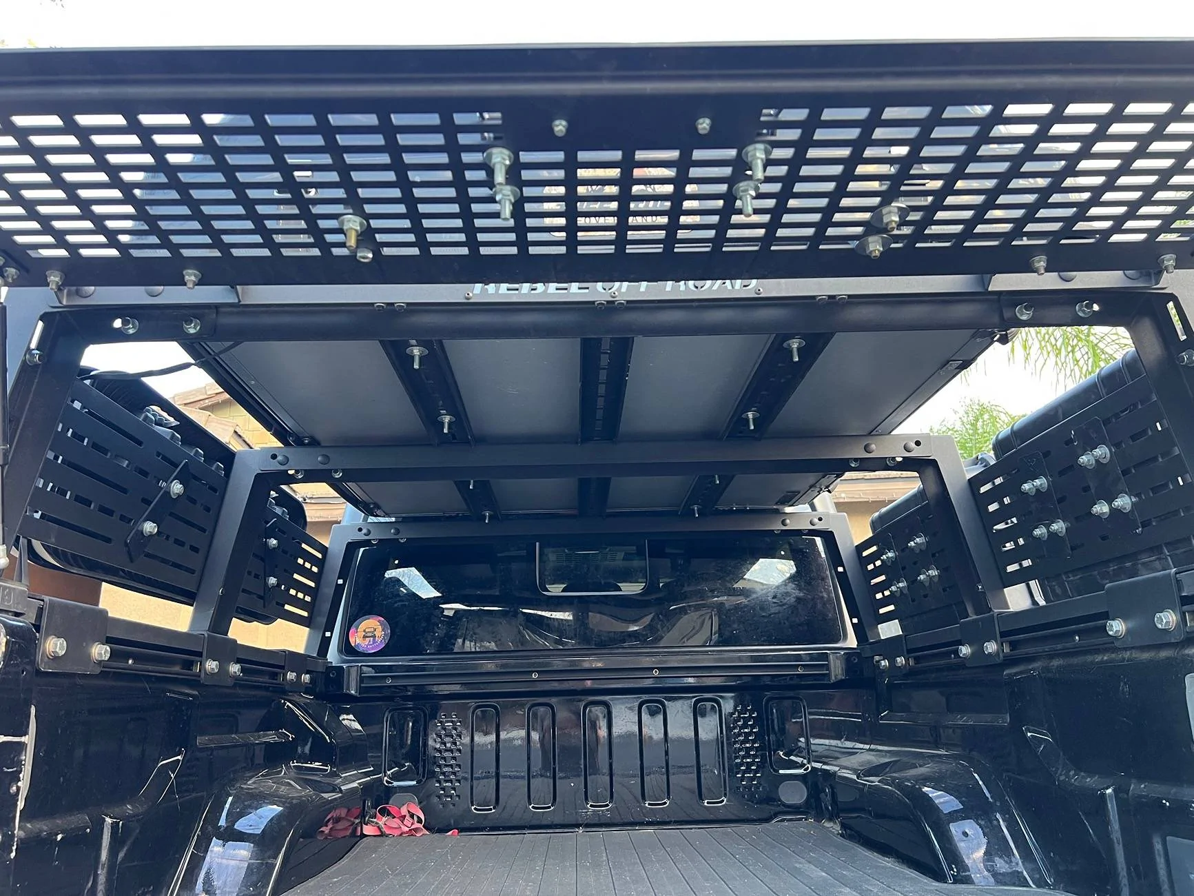 Jeep Gladiator Rebel Xplor Half Height Bed Rack + Rear Molle Panel IMG_1958