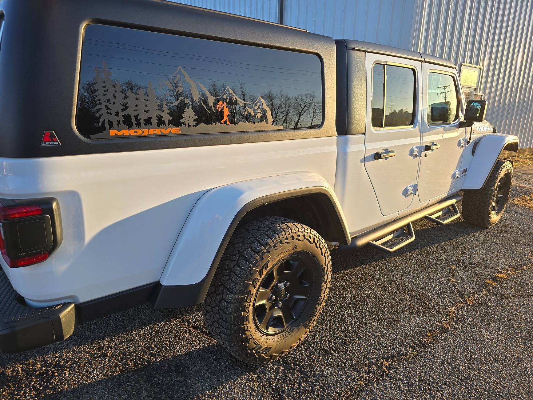 Jeep Gladiator FOR SALE (4) 18" BLACK RHINO ABRAMS GUNMETAL WHEELS + NITTO RIDGE GRAPPLER 35x12.5 TIRES + TPMS + BLACK LUG NUTS 20250225_071218
