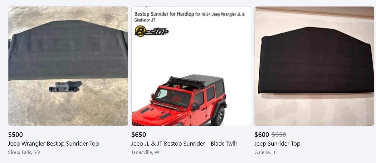 Jeep Gladiator Any Deals on Bestop Sunrider 1742587126360-km